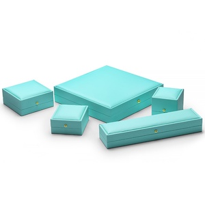 Custom PU Leather Luxury Jewelry Gift Packaging <b>Case</b> Rectangle Storage Box for Ring Pendant - Product Image 3