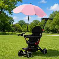 Parasol d'extérieur pour poussette avec pince, compact et portable, pour bébé, voiture, enfants, 70 cm