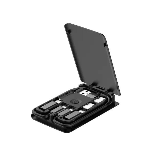 Многофункциональный держатель зарядного кабеля Pogo, магнитный Usb-кабель OTG, адаптер, коробка для хранения карт для мобильного телефона
