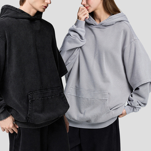 Sudadera con capucha de algodón de alta calidad al por mayor 2025 gran oferta de algodón Sudadera con capucha de gran tamaño cómodo suave grueso elegante sudaderas con capucha de los hombres - Product Image 2