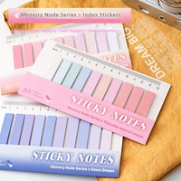 Bloc de notas de Color bonito japonés, pegatinas de índice autoadhesivas, Bloc de notas de papelería Retro, 200 hojas