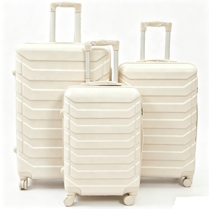 Ensemble de 3 valises légères en fibre ABS de 20, 24 et 28 pouces, avec <span class=keywords><strong>4</strong></span> <span class=keywords><strong>roues</strong></span>, bagage <span class=keywords><strong>cabine</strong></span>, vente en gros, direct usine - Product Image 1