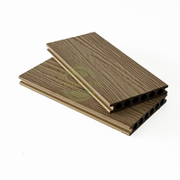Planche de terrasse extérieure imperméable en WPC massif, revêtement composite bois-plastique gaufré