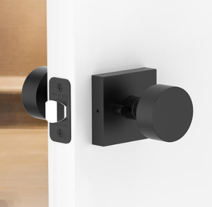 Omkeerbare matzwarte zinken legering, zware deurknop voor privacy, voor gang, kast, badkamer, hotel, appartement, eenvoudige installatie - Product Image 2
