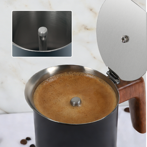 <span class=keywords><strong>Cafetière</strong></span> Moka Commerciale Ergonomique en Bois et Acier Inoxydable 18/<span class=keywords><strong>8</strong></span>, 4 <span class=keywords><strong>Tasses</strong></span>, <span class=keywords><strong>6</strong></span> <span class=keywords><strong>Tasses</strong></span>, <span class=keywords><strong>Cafetière</strong></span> Italienne, Machine à Expresso - Product Image 6