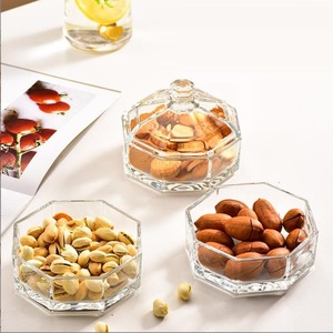 <span class=keywords><strong>Pot</strong></span> à bonbons en verre classique et durable, octogonal à trois couches, multifonctionnel, pour bonbons et sucres, avec couvercle - Product Image 4