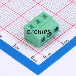 MX128L-3.81-03P-GN01-Cu-Y-A Screw Terminal Block Through hole Component (THT),P=3.81mm Connector 1x3P 3.81mm Green Through Hole - Product Image 1