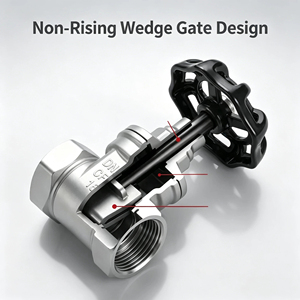 SS304 Internal Thread Hard <b>Sealing</b> Water Gate Z15W-16P Screw Type Bi-directional DN15-DN50 Pipeline Shut-off - Product Image 3