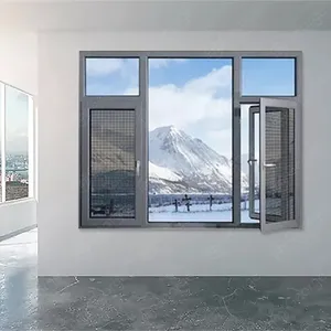 George padrão norte-americano automático Venda quente ruptura térmica preto colorido alumínio janelas inclinação e virar janelas