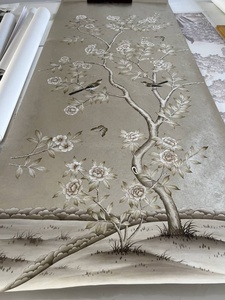 Papel Tapiz <span class=keywords><strong>de</strong></span> Seda Pintado a Mano, Revestimiento <span class=keywords><strong>de</strong></span> Pared con Patrón Floral <span class=keywords><strong>de</strong></span> Lujo, <span class=keywords><strong>Murales</strong></span> <span class=keywords><strong>de</strong></span> Pared Clásicos <span class=keywords><strong>de</strong></span> Alta Gama Personalizados <span class=keywords><strong>para</strong></span> Sala <span class=keywords><strong>de</strong></span> Estar y Hotel - Product Image 2