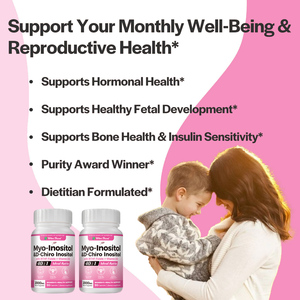Cápsulas de inositol formuladas por nutricionista para el Bienestar hormonal y fetal Ganó premio de pureza Myo Inositol en polvo Suplemento nutricional - Product Image 2