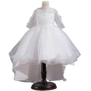 Хит продаж, вышитые бисером пианино костюмы с длинными рукавами из тюля детское платье принцессы для девочек