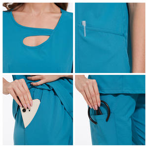 Uniforme Médico Moderno Personalizable al por Mayor 2025, Uniforme de Mezclilla Unisex con Logotipo de Hospital, Personalizable para Hombres y Mujeres - Product Image 2