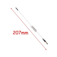 1PC XJL Brand Antenne de simulation RC à ressort métallique, pièces de décoration Argent+Noir pour voiture RC Crawler 1/10 TRX-4 pour garçons