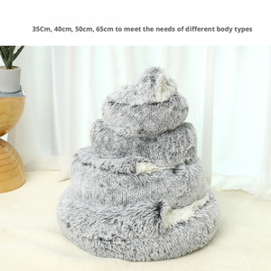 Cama para Gatos Tipo Concha, Cálida y Suave, Semi-Cerrada, Antideslizante, Acogedora, para Gatos y Perros Pequeños - Product Image 4