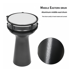 JELO YF-2 Tabor de danse du ventre Tambour turc en aluminium accentué pour musique <span class=keywords><strong>arabe</strong></span> Djembe avec sac d'instruments de musique du Moyen-Orient - Product Image 3