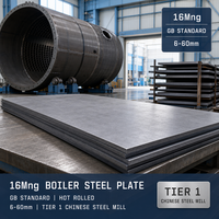 Tôle d'acier pour chaudière laminée à chaud de haute qualité 16Mng, norme GB, 6 à 60 mm, avec services de soudage et de découpe, Usine sidérurgique chinoise de premier plan