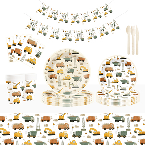 Juego de Vajilla Desechable DAMAI para Fiestas, Kit de Platos de Papel, Decoración para Fiestas de Cumpleaños Infantiles - Product Image 1