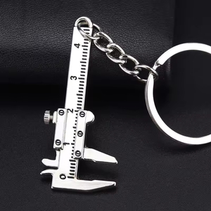 Acero inoxidable, 0-4 cm portátil Mini <span class=keywords><strong>Vernier</strong></span> Caliper llavero herramienta de medición <span class=keywords><strong>llave</strong></span>, cadena anillo regla Metal herramienta llavero - Product Image 3