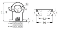 Transformador de Corriente de Núcleo Dividido Abierto KHCGQ921D1 Kehui Electronic DC10~500A con Sensor Hall Clase 0.5% para Automatización Industrial