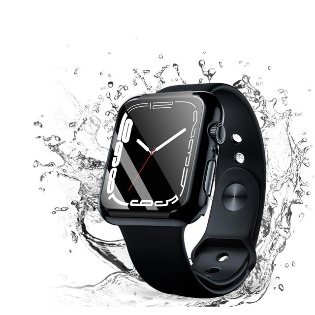 Anti-Scratch Watch 11 10 Case With Screen Protector 40MM 41MM 42MM 44MM 45MM 47mm Hard PC Cover Case for Apple IWatch Case
