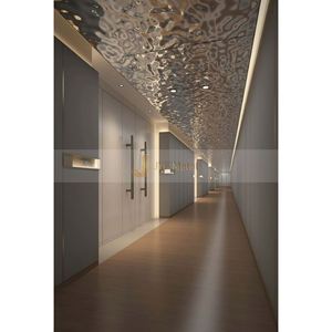 LL259 Modern 304 PVD Color Black <b>Mirror</b> Water Ripple Decorative Stainless Steel Metal Ceiling Decoration <b>Sheet</b> Cladding Panels - Product Image 4