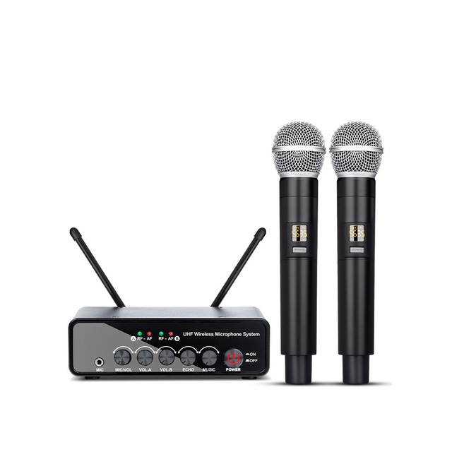New DX-10 2022 Professional UHF Hand Dual Channel Kit UHF Wireless Conference Microphone Wireless Microphone