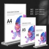 Support d'affichage de tableau d'affichage de bureau A4/A5/A6 en acrylique double face transparent, écologique, imprimé UV, pour étiquettes de prix et supports de menu