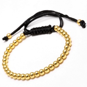 5mm 36pcs <strong>Ball</strong> Beaded <strong>Bracelet</strong> Adjustable Handmade Silver Gold Black Rose Plating Jewelry Stainless Steel <strong>Ball</strong> <strong>Bracelet</strong> - Product Image 1