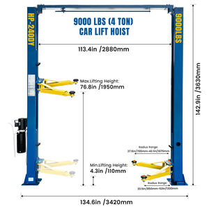 <span class=keywords><strong>110V</strong></span> 10000lbs 2 Post <span class=keywords><strong>Lift</strong></span> mobil plat lantai Auto <span class=keywords><strong>Hoist</strong></span> Overhead satu sisi unlock - Product Image 6