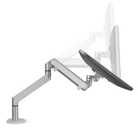 Moniteur à écran simple avec bras pneumatique et support d'ordinateur, fonction pivotante multidimensionnel en Aluminium
