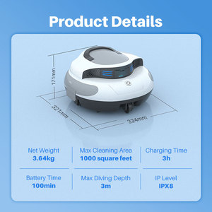 <span class=keywords><strong>Aspirateur</strong></span> robotisé sans fil <span class=keywords><strong>pour</strong></span> <span class=keywords><strong>piscine</strong></span> avec stationnement automatique <span class=keywords><strong>pour</strong></span> piscines <span class=keywords><strong>hors</strong></span> <span class=keywords><strong>sol</strong></span> plates jusqu'à 1000 pieds carrés - Product Image 3