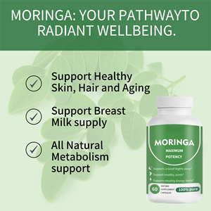 Cápsulas de hoja de Moringa ricas en vitaminas y minerales para estimular el sistema inmunológico extractos de hierbas En stock Entrega rápida - Product Image 3