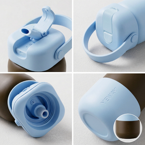 Bouteille d'eau isotherme YEWAY en <span class=keywords><strong>acier</strong></span> inoxydable avec paille, double paroi, couvercle anti-fuite, gourde de sport pour voyage, logo personnalisé - Product Image 3