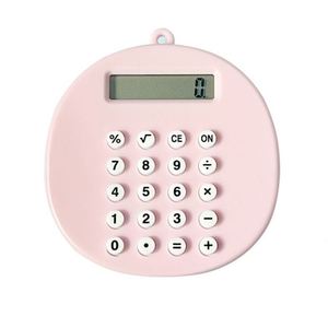Calculatrice scientifique de poche en plastique rose mini pour enfants - Product Image 1