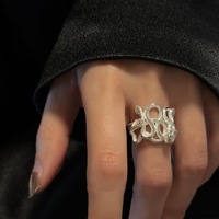 Bague ouverte torsadée serpent, nouvelle mode chinoise, personnalité simple, réglable, bijoux pour femme, cadeau pour usage quotidien
