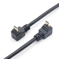 0.3M 0.5M 1M 2M haut vers le bas gauche droite Angle de 90 degrés Micro B V8 vers USB 2.0 câble de chargeur de données d'extension