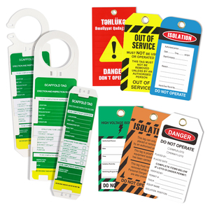 Cartelli di Sicurezza per Lockout Tagout, Etichette in Carta per Informazioni Lockout Tagout, Lockout e Sicurezza - Product Image 1