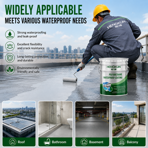 Revêtement acrylique imperméable pour toitures de bâtiments, sous-sols, salles de bain, applications extérieures, application au pinceau, revêtement liquide - Product Image 4