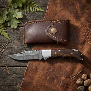 Handcrafted Damascus Pocket Folding Knife Best Quality Customizable High Quality Damascus Steel Folding Knives For Online Sale - Product Image 2