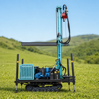 Foreuse de puits d'eau sur chenilles haute performance SM300, diesel-hydraulique, portable, pour forage jusqu'à 300m