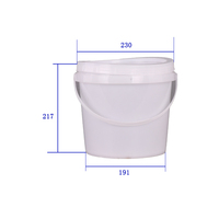 Tambour en plastique rond et portable avec couvercle, 0,5/4,5 l, vente en gros, seau de peinture nutritif, emballage de qualité alimentaire