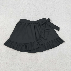 Jupe-short décontractée d'été pour bébés filles, 3 couleurs unies, à volants, taille élastique, coupe trapèze, tenue de yoga, 0-16 ans - Product Image 2