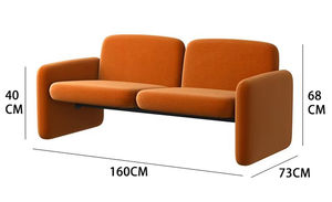 Sillón de Terciopelo para Sala de Estar, Balcón, Oficina, Negociación, Recepción, Sofá Individual - Product Image 4