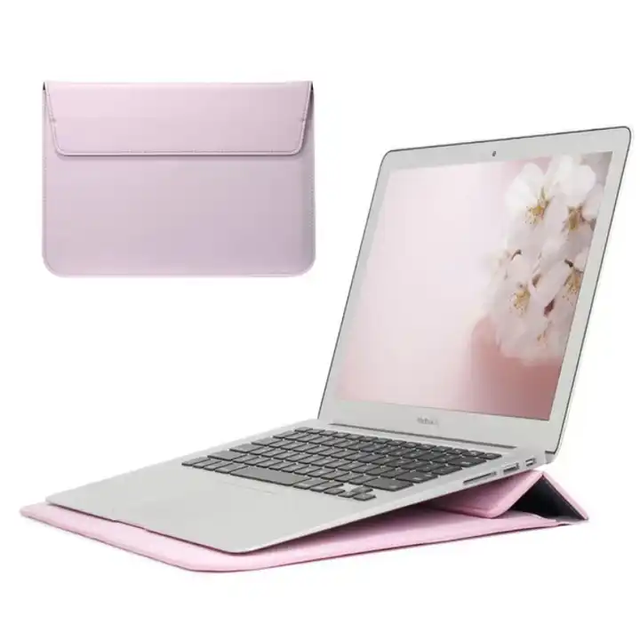 Waterproof Pu Leather Slim Cover for 15-16 Inch HP Dell Lenovo Asus Notebook Laptop Sleeve Bag With Stand