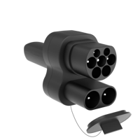 Adaptor pengisi daya Cepat CCS2 ke Tesla, adaptor pengisi daya Cepat AC + DC 250A 1000V, cocok dengan Tesla Model 3/Y/X/S CCS2/stasiun pengisian daya tipe 2