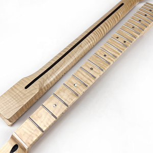 Mástil de guitarra TL de 22 trastes y 12 pulgadas de radio, de arce flameado, con diapasón de arce flameado y 42 trastes de hueso - Product Image 1