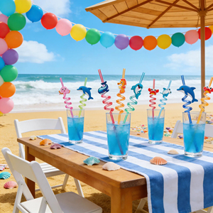 Fashion Party New Arrive Cartoon Marine Animal Food-grade Petg Reusable Plastic Straw Perfect for Festive celebrations Game <strong>Gift</strong> - Product Image 4