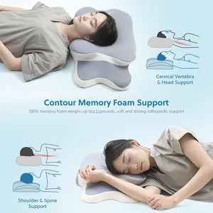 HNOS kafalık katlanabilir kontur bellek köpük anti-horlama yastıklar uyku için ergonomik yatak yastık
