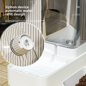 Custom Logo <strong>Automatic</strong> <strong>Cat</strong> <strong>Feeder</strong> and Water Dispenser in Set with Pet Food Bowl Gravity Dog Waterer and Food <strong>Feeder</strong> - Product Image 5